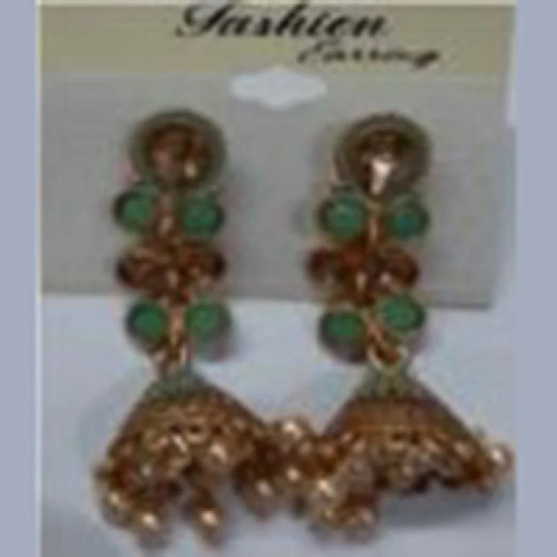 emerald earrings for women-Infinity Jewels Gold Plated Dangler Earrings