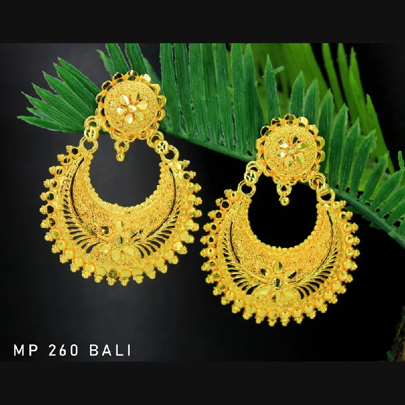 diamond earrings for women-Mahavir Forming Gold Plated Dangler Earrings  - MP 260 Bali