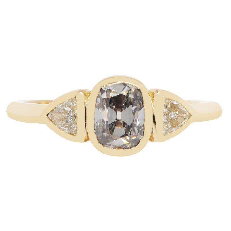 diamond rings for special occasions-Champagne Sparkle Trio Ring