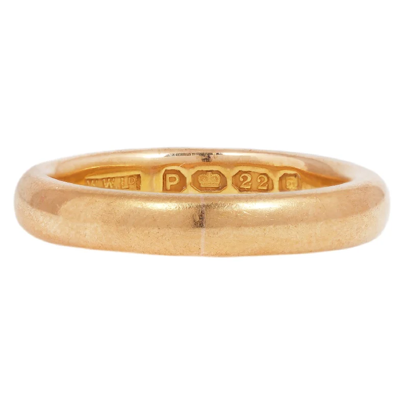 vintage inspired rings for women-Warner Gold Band