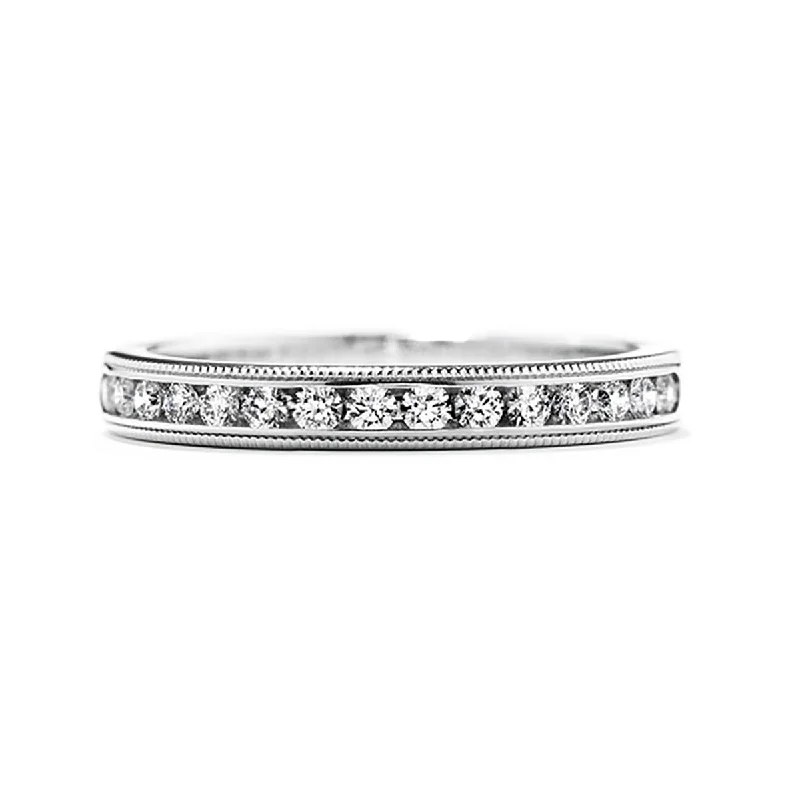 multi-stone engagement rings for women-Hearts on Fire Platinum Diamond Eterne Wedding Band