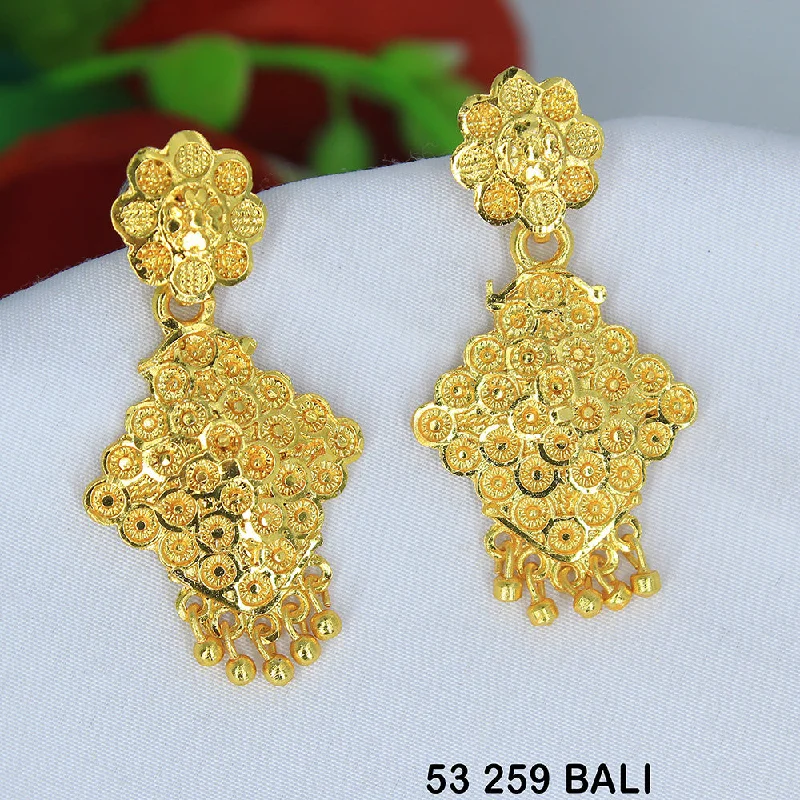 opal earrings for women-Mahavir Dye Gold Dangler Earrings