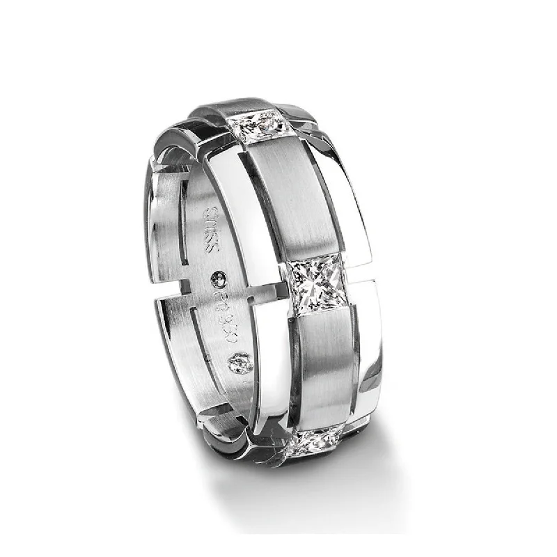 heart shaped diamond engagement rings for women-Diamond Wedding Band