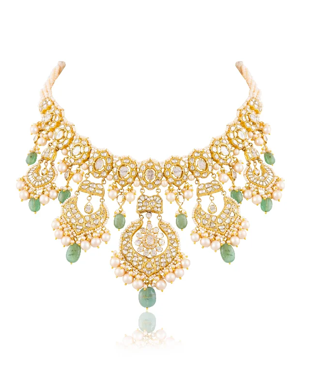 adjustable necklaces for women-Inaya Polki And Diamond Necklace