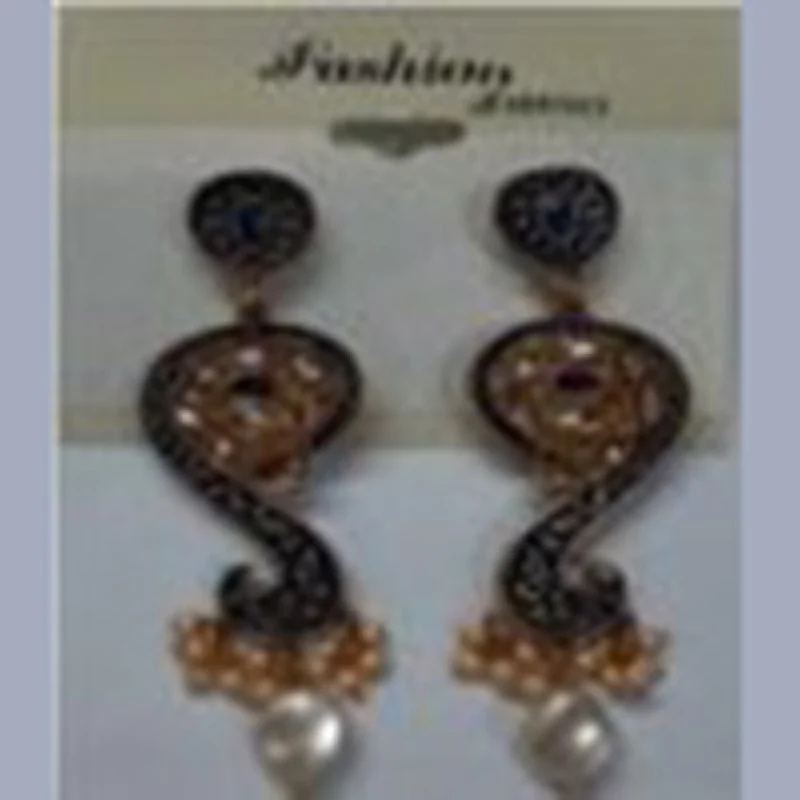 diamond stud earrings for women-Infinity Jewels Gold Plated Dangler Earrings