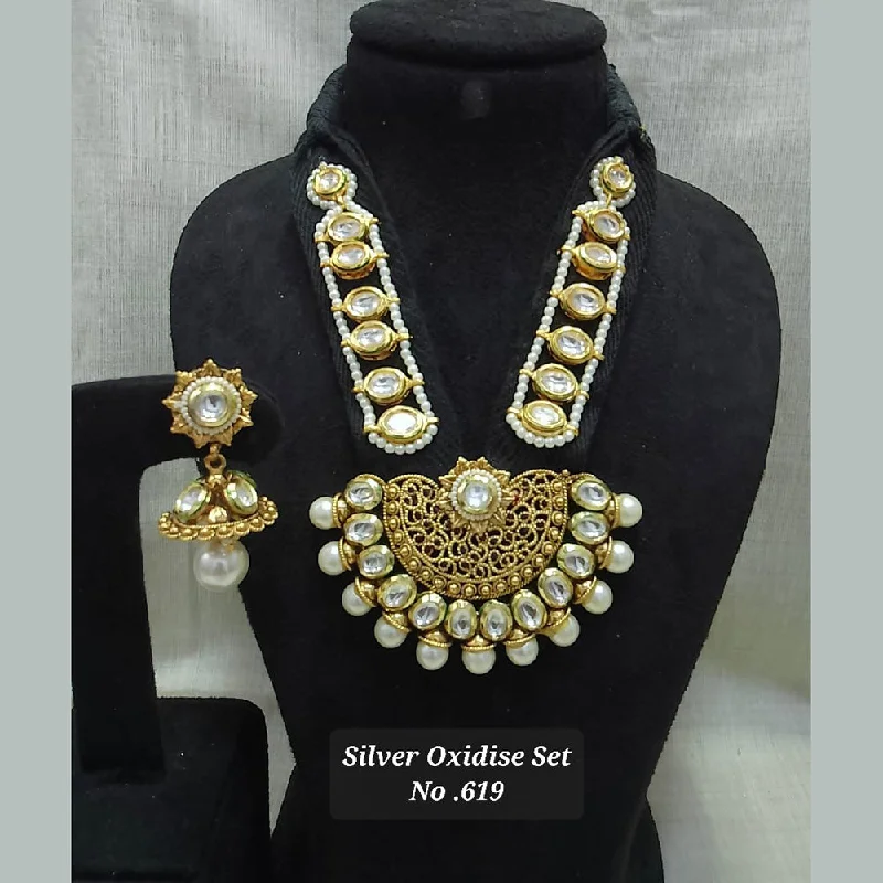 personalized gemstone necklaces for women-Jyoti Arts Gold Plated Necklace Set