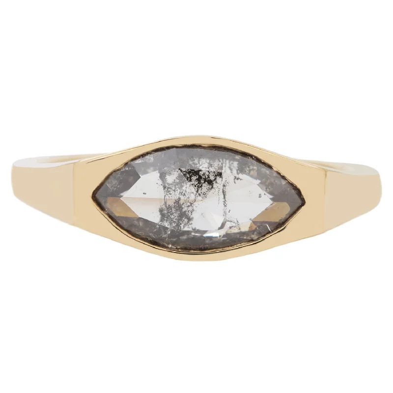 delicate rings for women-Stormy Diamond Marquise Ring