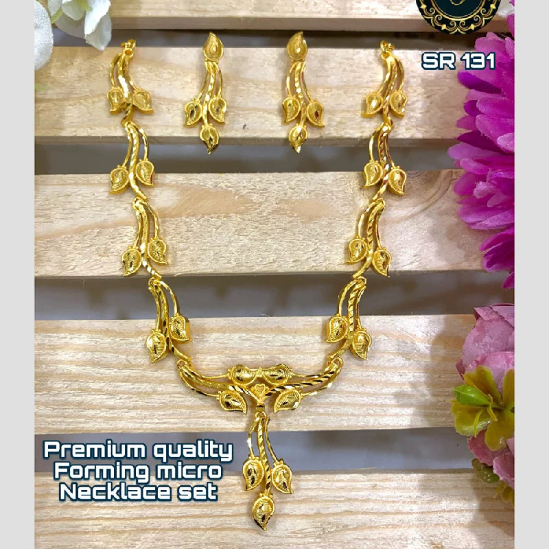 chic necklaces for women-Siara Collections Forming Gold Necklace Set