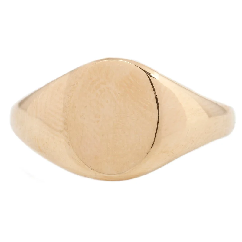 vintage rings for women-Birmingham Blank Signet Ring