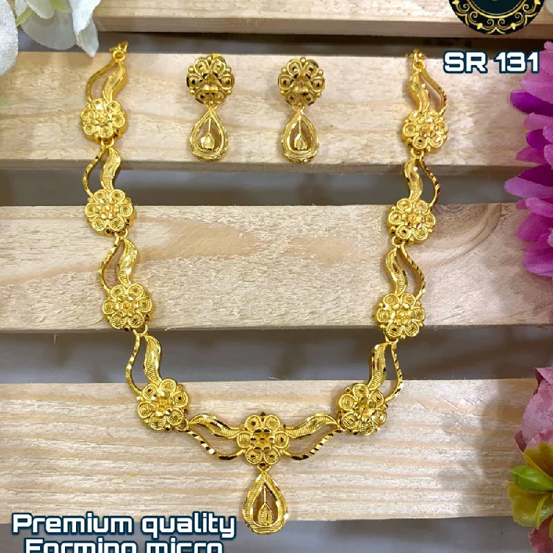 woven necklaces for women-Siara Collections Forming Gold Necklace Set