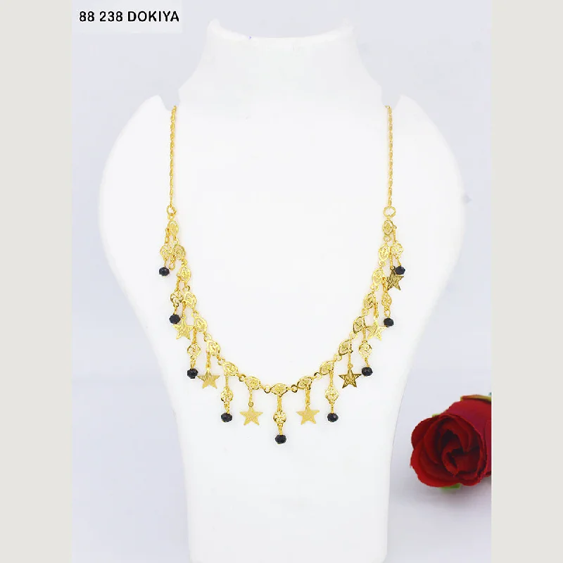 personalized necklaces for women-Mahavir Dye Gold Dokiya Necklace