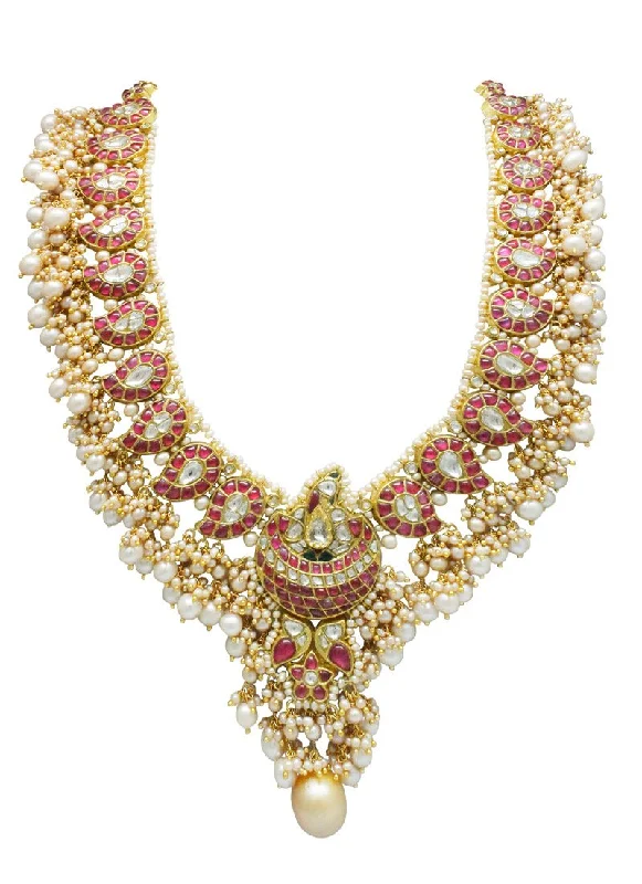 luxurious necklaces for women-Emel Polki Long Necklace