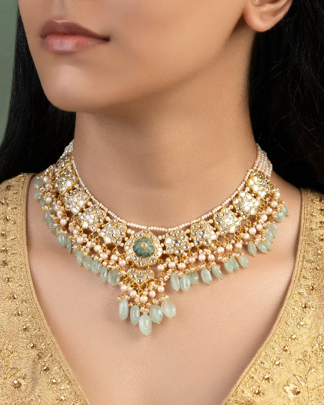 vintage necklaces for women-Laakshi Polki Necklace