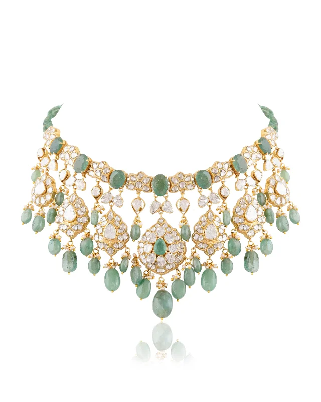 statement necklaces for women-Jenal Polki Necklace