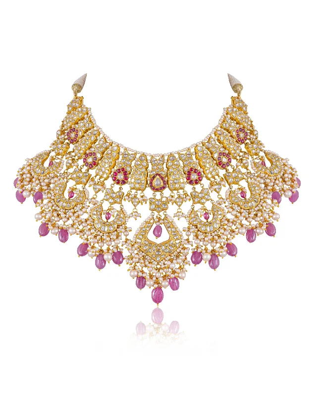 trendy necklaces for women-Sanika Polki Necklace