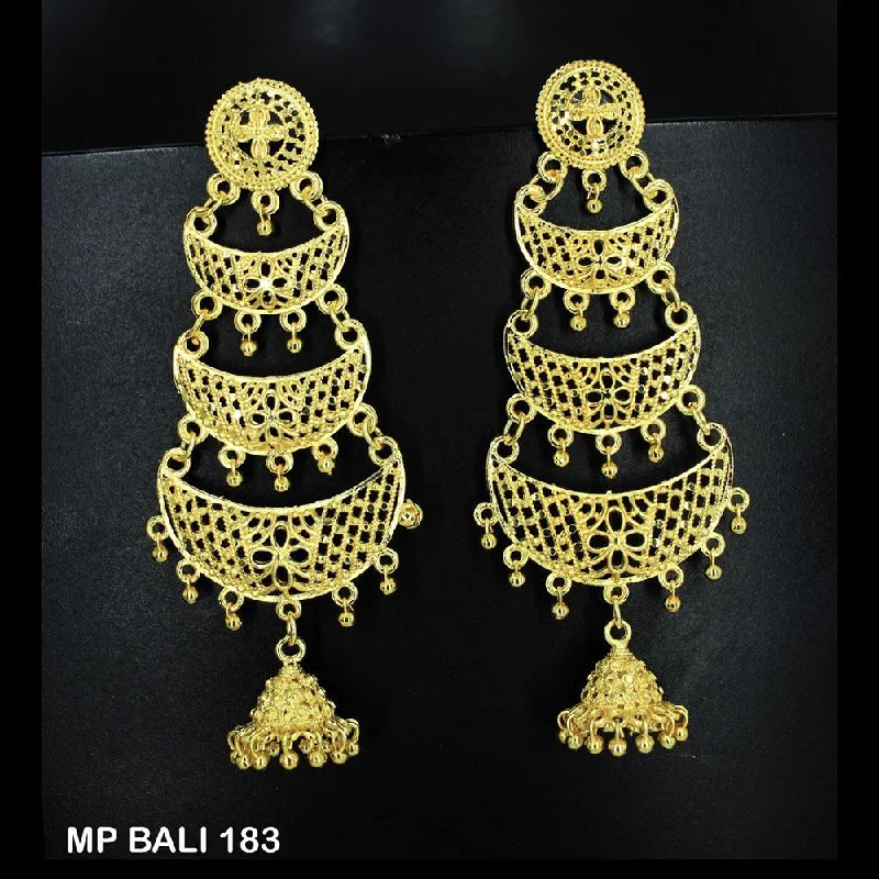 diamond hoop earrings for women-Mahavir Forming Gold Plated Dangler Earrings  - MP BALI 183