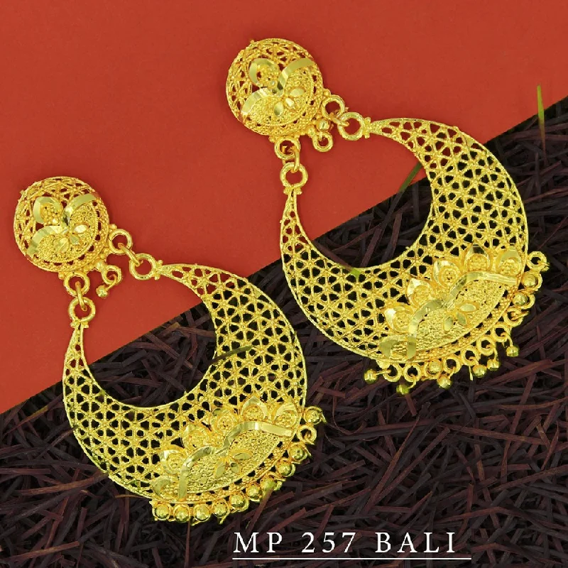 drop earrings for women-Mahavir Forming Gold Plated Dangler Earrings  - MP 257 Bali