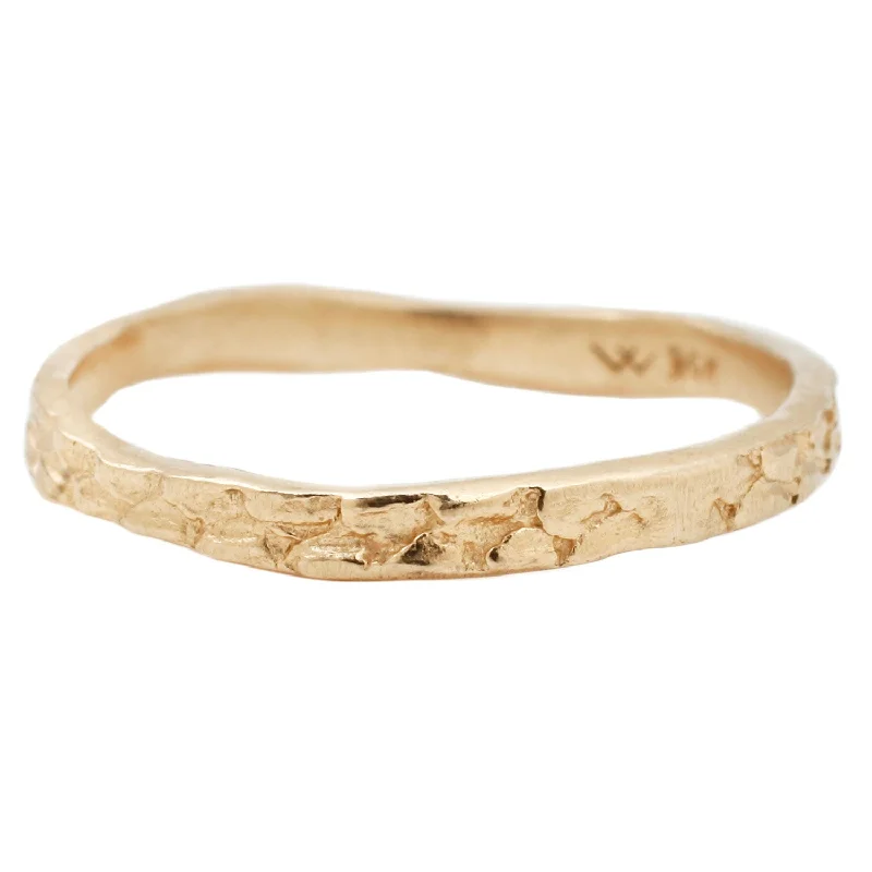 personalized gemstone rings for women-Gold Snakeskin Stacking Ring