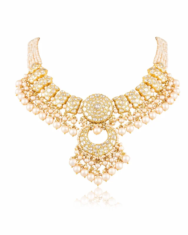 statement chokers for women-Jyoti Polki Necklace