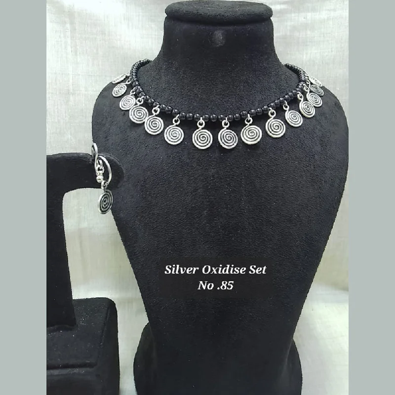 anniversary necklaces for women-Jyoti Arts Oxidised Plated Necklace Set