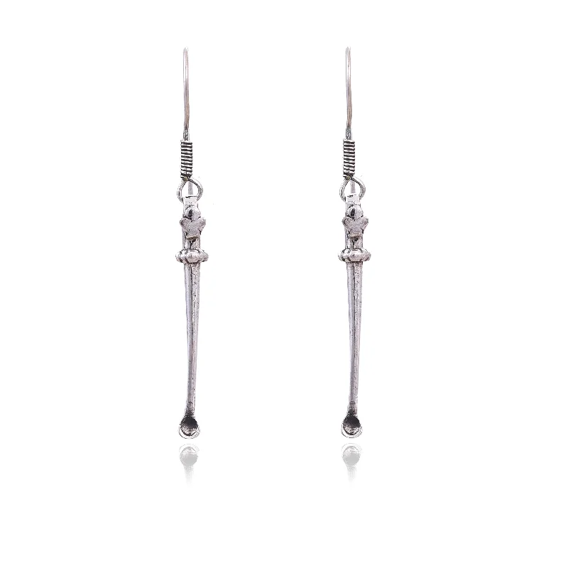 moonstone earrings for women-Silver Mountain 925 Silver long Earring