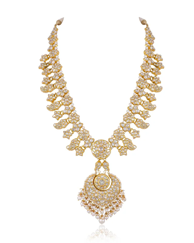 thick chain necklaces for women-Riva Polki Long Necklace