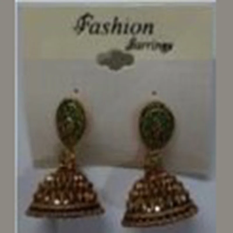 emerald earrings for women-Infinity Jewels Gold Plated Jhumki Earrings