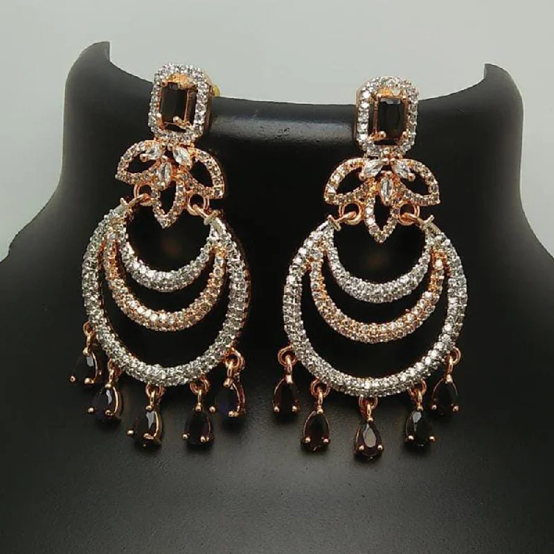 large hoop earrings for women-Manisha Jewellery 2 tone Plated AD Stone Dangler Earrings