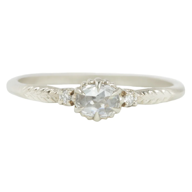 handmade rings for women-White Evergreen Diamond Cherie Ring