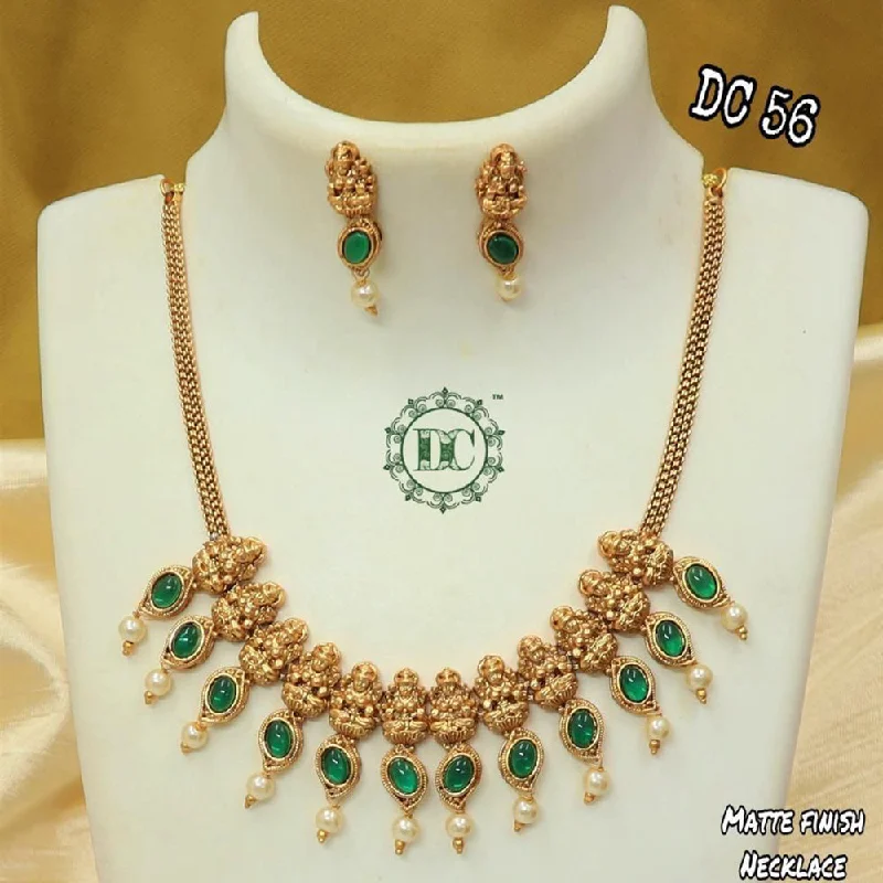 trendy necklaces for women-Diksha Collection Matte Finish Necklace Set