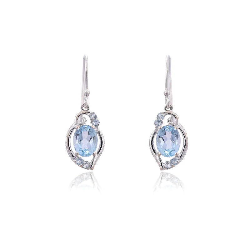 fashion earrings for women-Silver Mountain Sterling Silver B.T. Earring