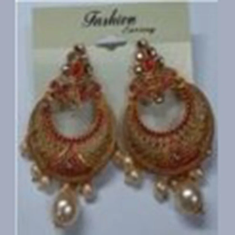 dangle earrings for women-Infinity Jewels Gold Plated Jhumki Earrings