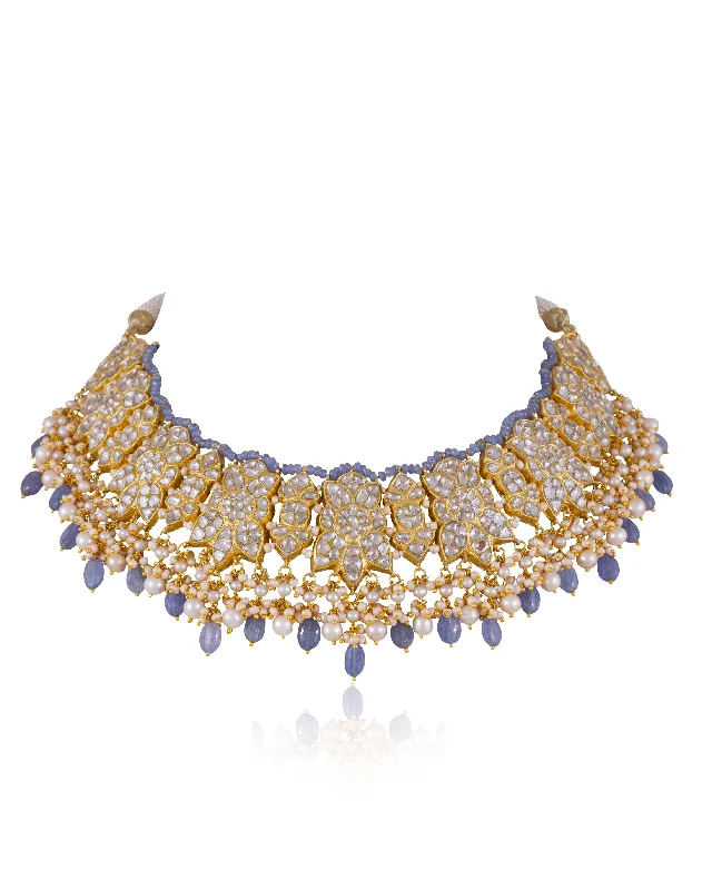 long necklaces for women-Vidhi Polki Necklace