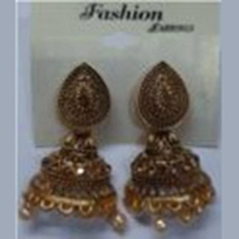 fine jewelry earrings for women-Infinity Jewels Gold Plated Jhumki Earrings