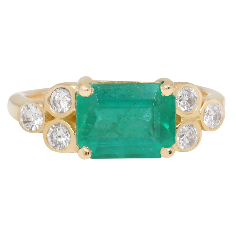 floral rings for women-Nova Green Emerald Ring