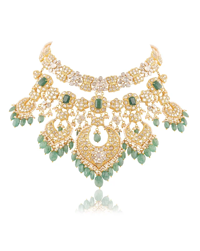 high-end necklaces for women-Kiran Polki Necklace