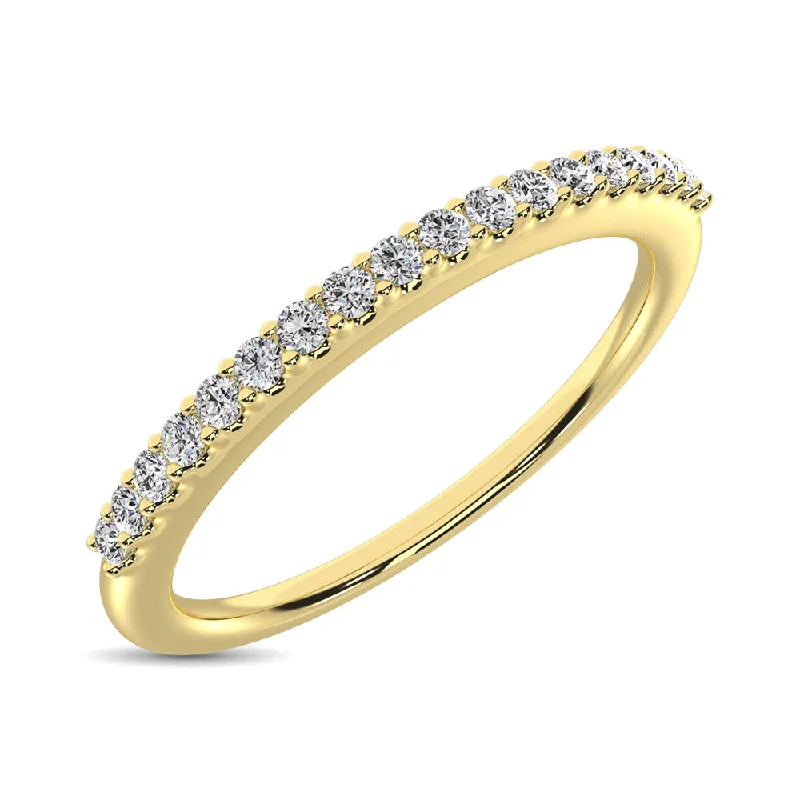 elegant engagement rings for women-14K Yellow Gold 1/10 ctw Diamond Wedding Band