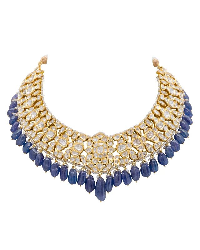 chic necklaces for women-Shanika Jadau Polki Necklace