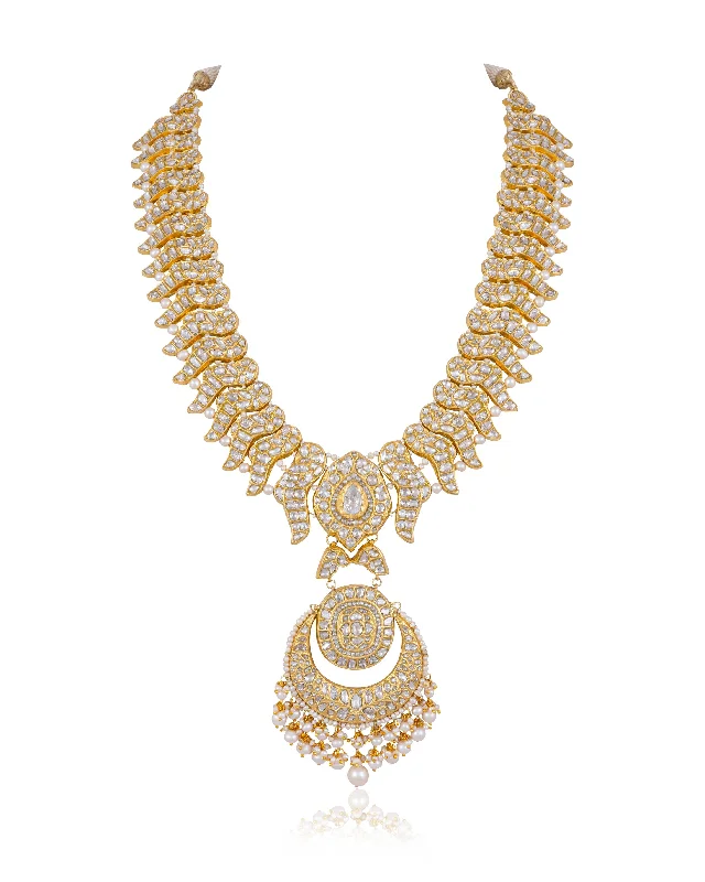 wedding necklaces for women-Sarojni Polki Long Necklace