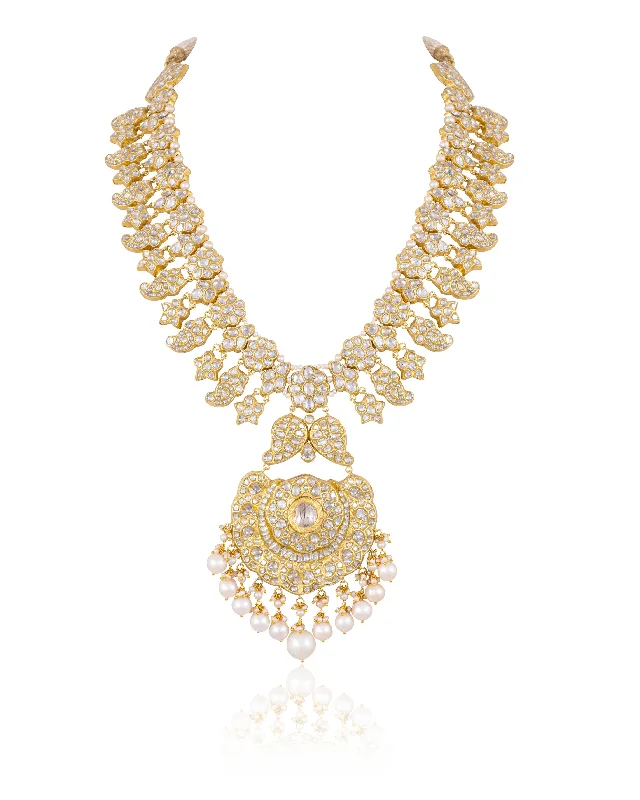 vintage gold necklaces for women-Yukkti Polki Long Necklace