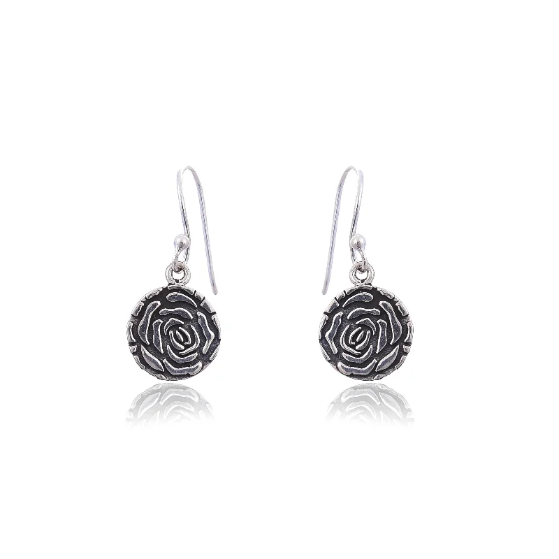 enamel earrings for women-Silver Mountain Silver dangler earring