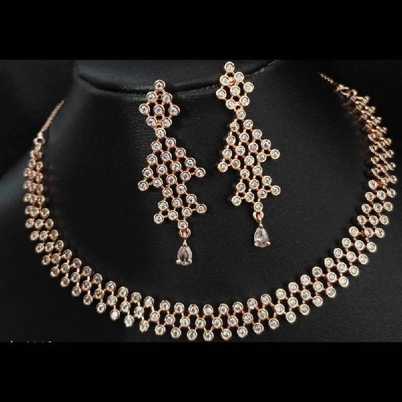 high-end necklaces for women-Manisha Jewellery Gold Plated Austrian Stone Necklace Set