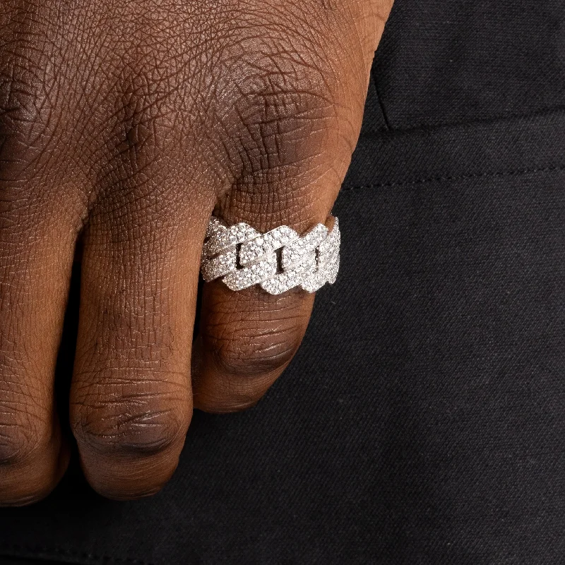 bridal rings for women-Prong Cuban Ring