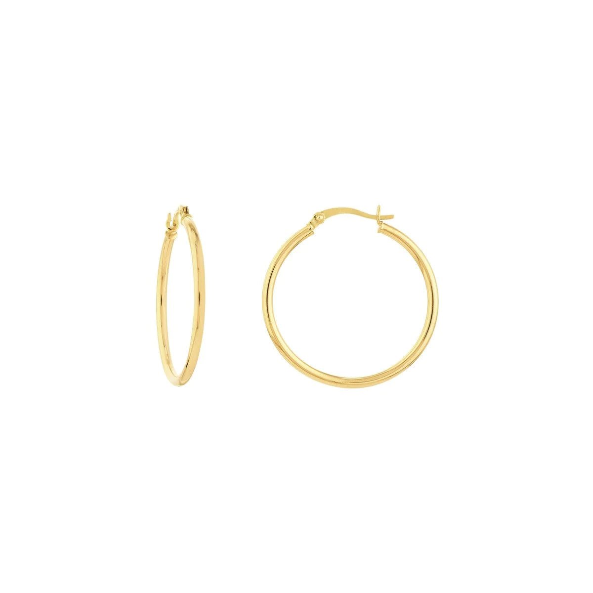 turquoise earrings for women-Gold Tube Hoops