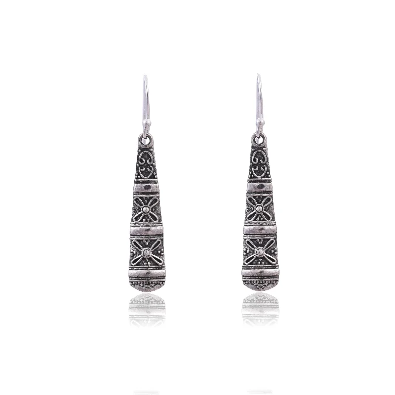 white gold earrings for women-Silver Mountain Sterling Silver Earring