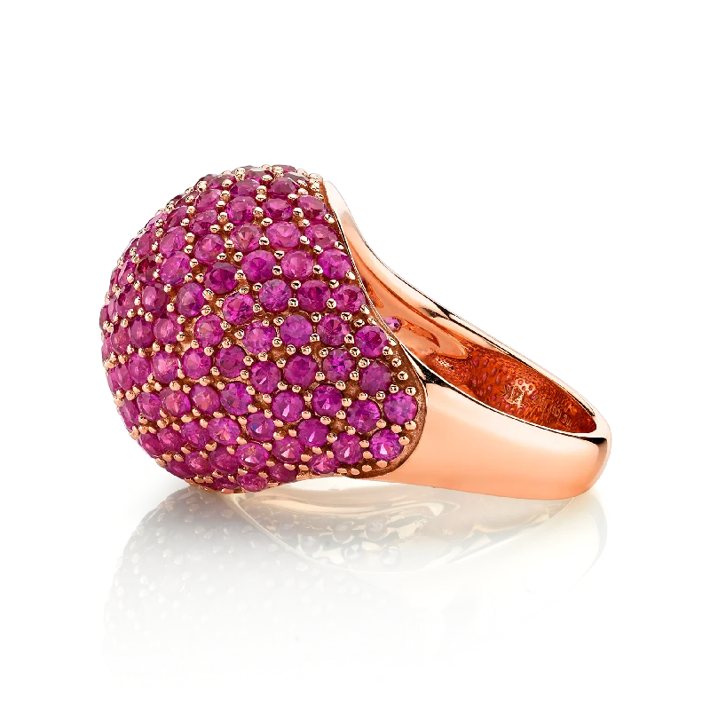 celestial rings for women-Bombe Ring - Ruby / 14k Rose Gold