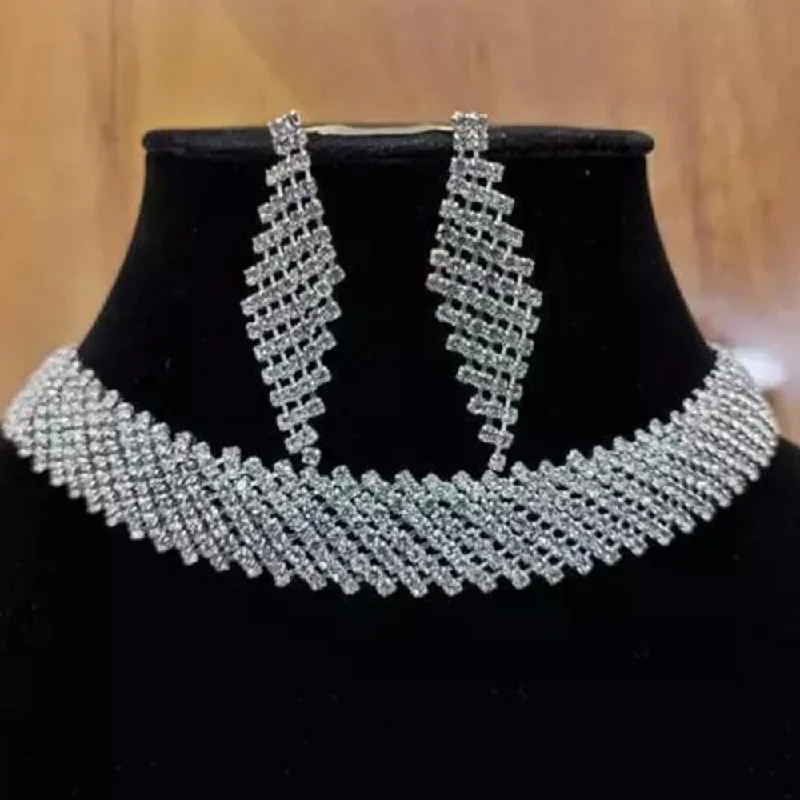 braided necklaces for women-Manisha Jewellery Silver Plated Necklace Set