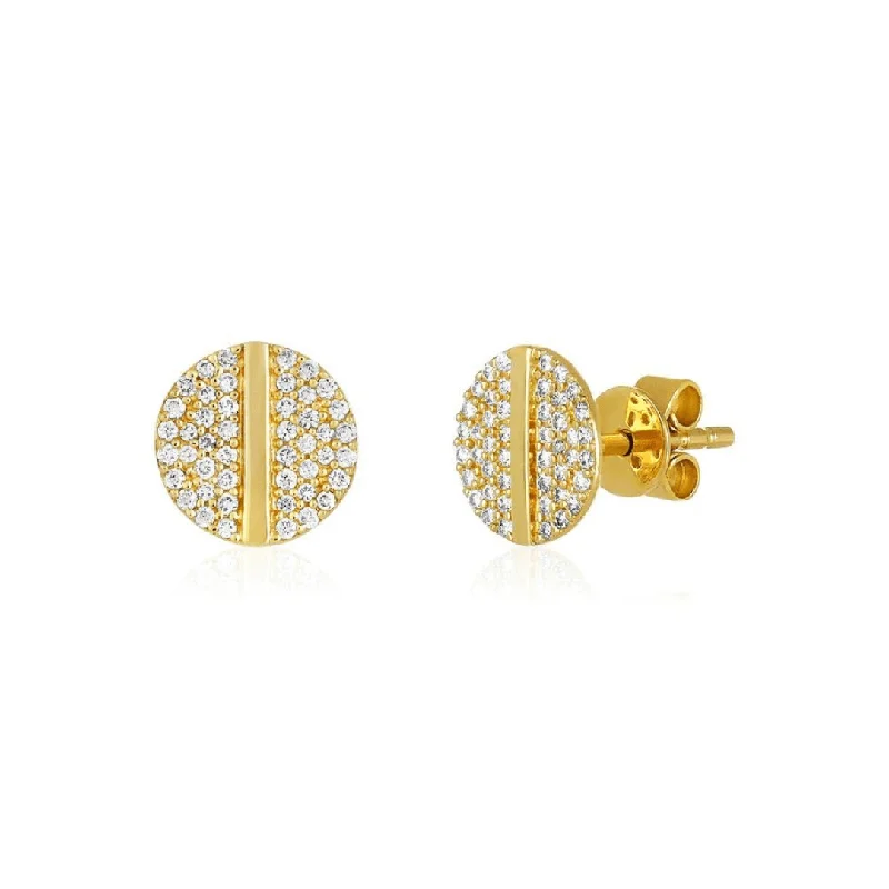 long earrings for women-Pave Screw Studs