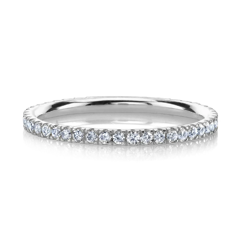 unique diamond rings for women-Perfect Eternity Band - White Diamond / 14k White Gold