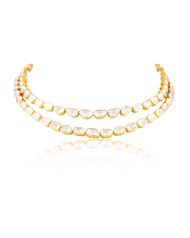 unique choker necklaces for women-Hithika Polki Necklace